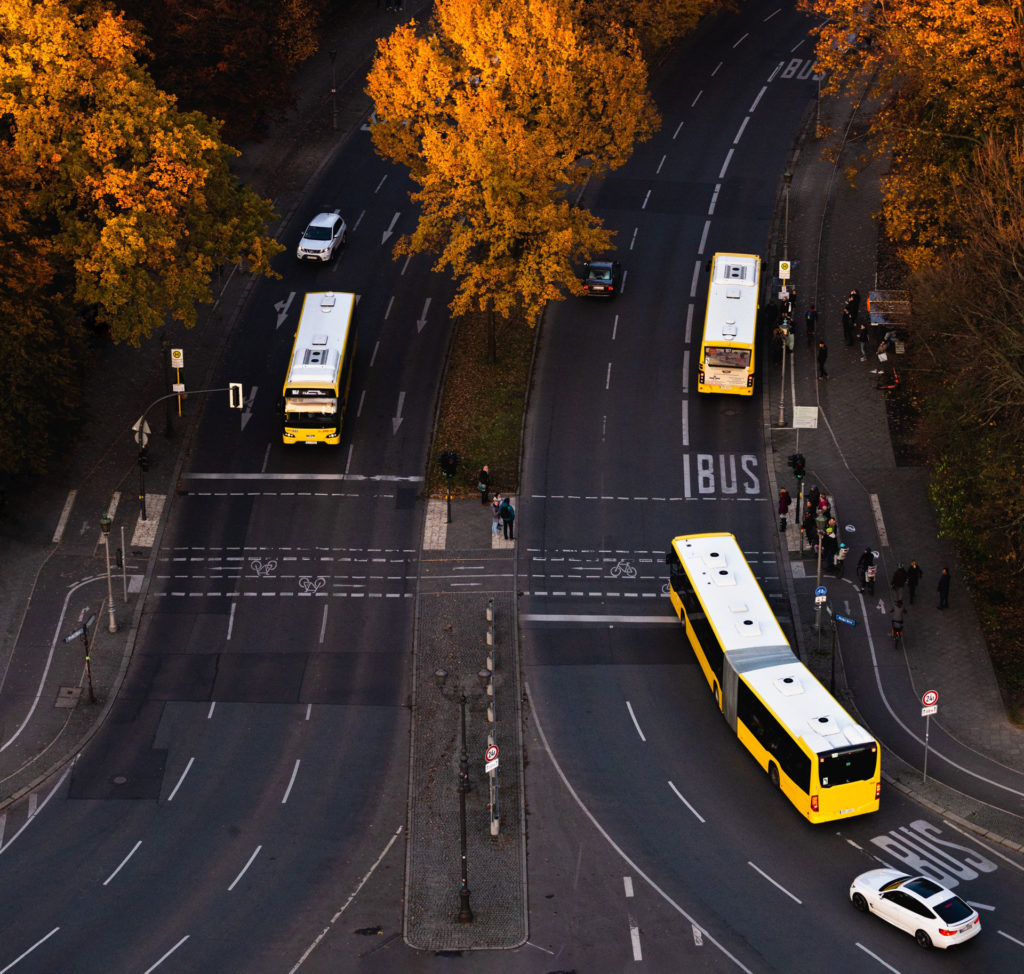 Busse in Berlin Tiergarten