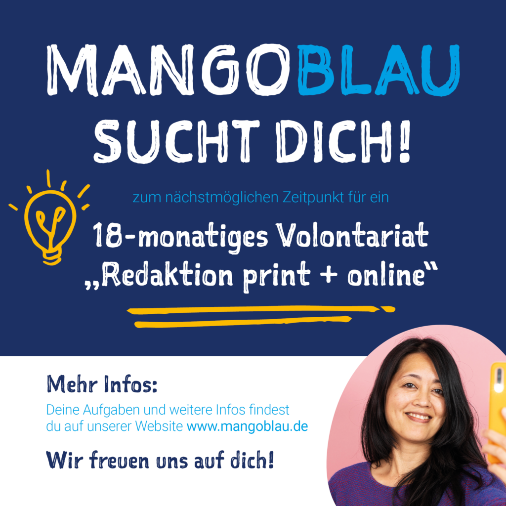 Volontariat Mangoblau print und online
